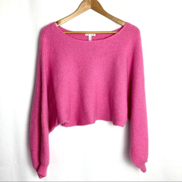 Leith Sweaters - SWEATER Cotton Candy Pink Oversized Cropped M